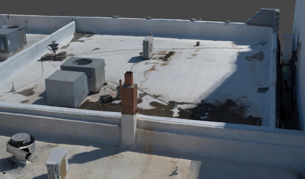 Aerial 3d model Here the builder needed to get a detailed view of the connecting wall, We used the drone to create a digital twin of the building.